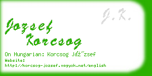 jozsef korcsog business card